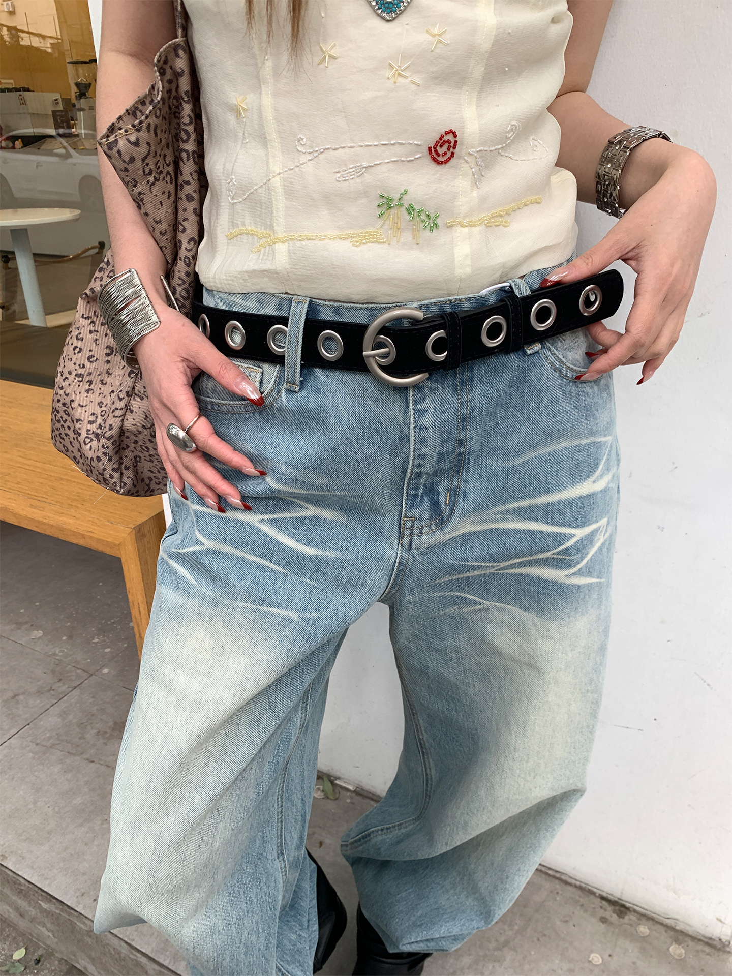 Corset Waist Cinch - Black High-End Punk Belt Women's New
