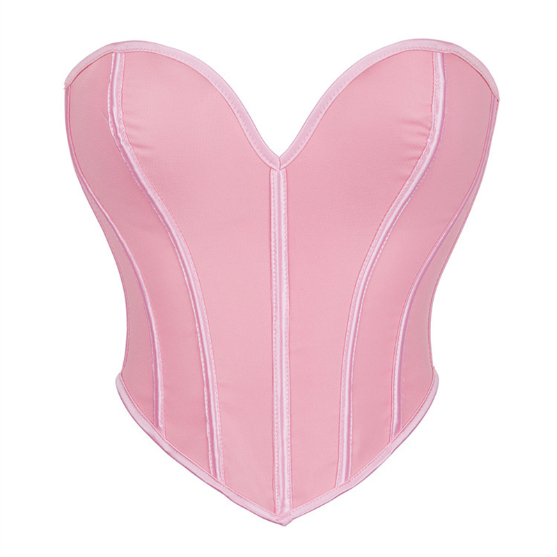 Strapless Bra Backless - Pink Heart-shaped Bustier Crop Top Women