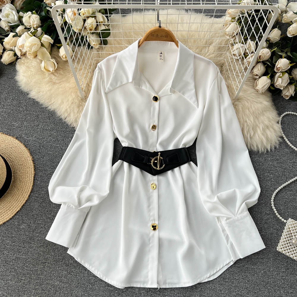 Ele Long Sve White irt Dr Wome - Corset Waist Cinch 리뷰 및 가격