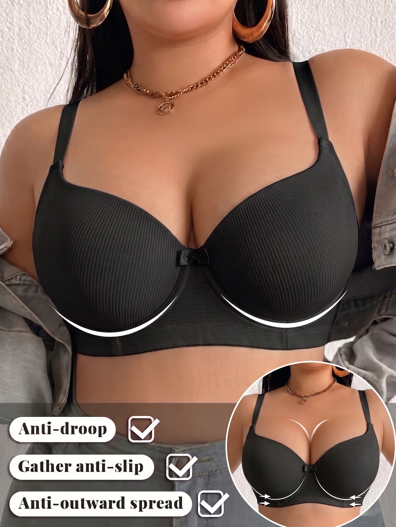 Plus Size Women Bra Thin Cup U - Push Up Bra Padded 리뷰 및 가격