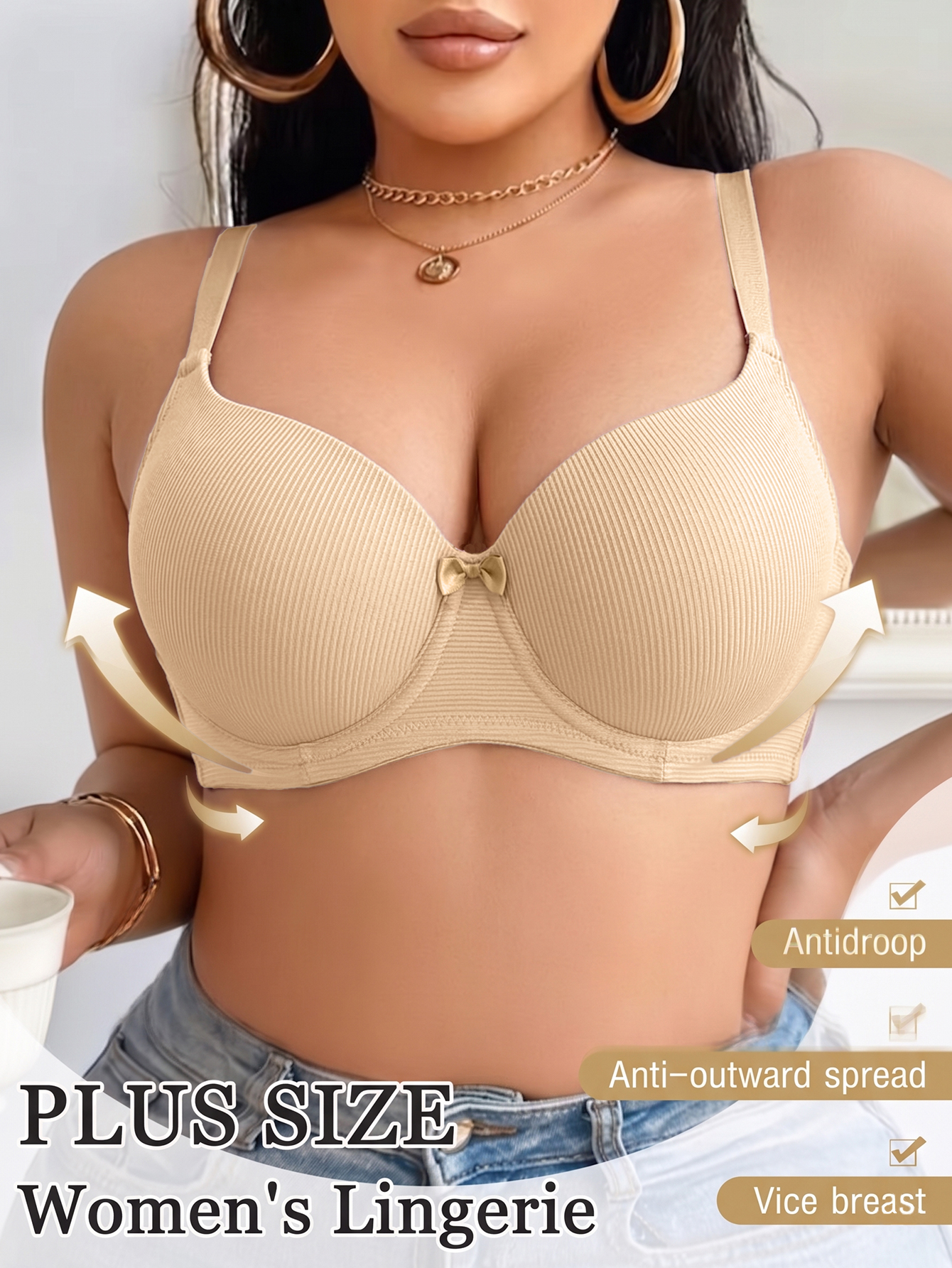 Plus Size Women Bra Thin Cup U - Push Up Bra Padded 리뷰 및 가격