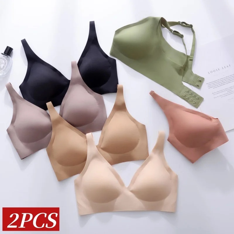 2Pcs/Set Seamless Bras For Wom - Bralette Wireless Soft 리뷰 및 가격
