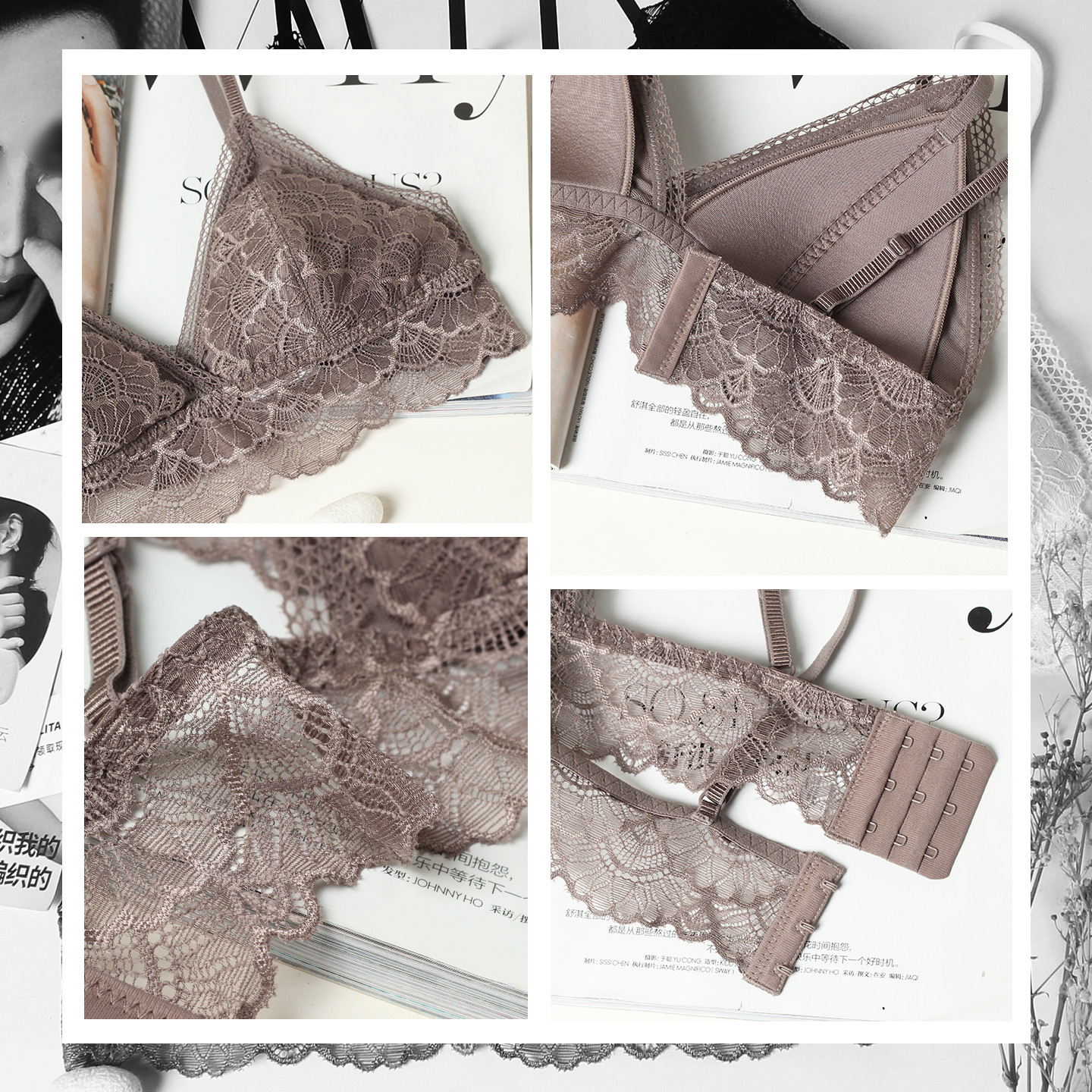 100% Mulberry Silk Triangle Cu - Bralette Wireless Soft 리뷰 및 가격
