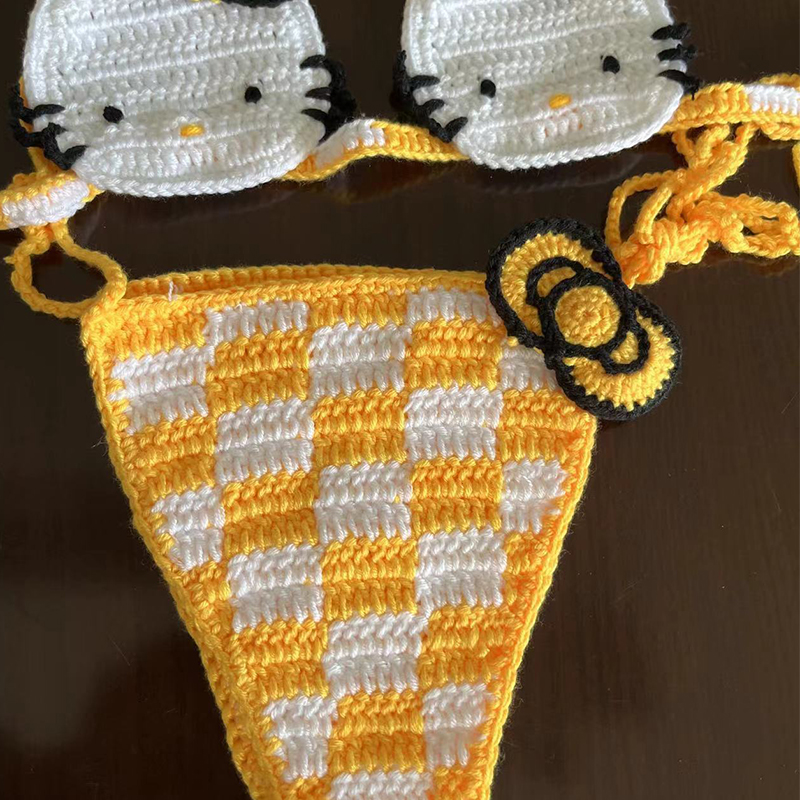 Hello Kitty Bikini Set Lady's  - Thong Bikini Women 리뷰 및 가격