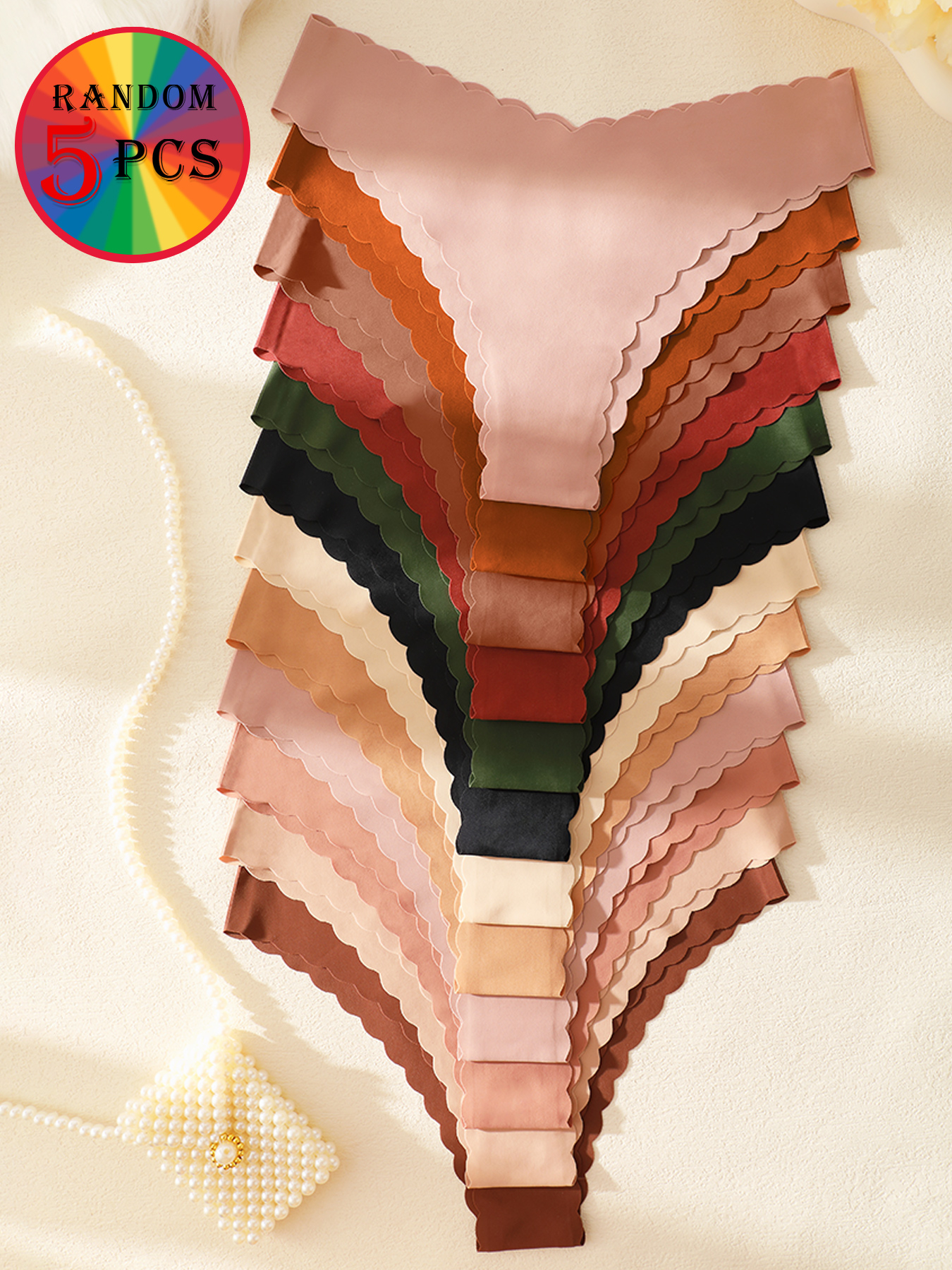 5PCS Random Mixed Pattern Scal - Seamless Underwear Women 리뷰 및 가격