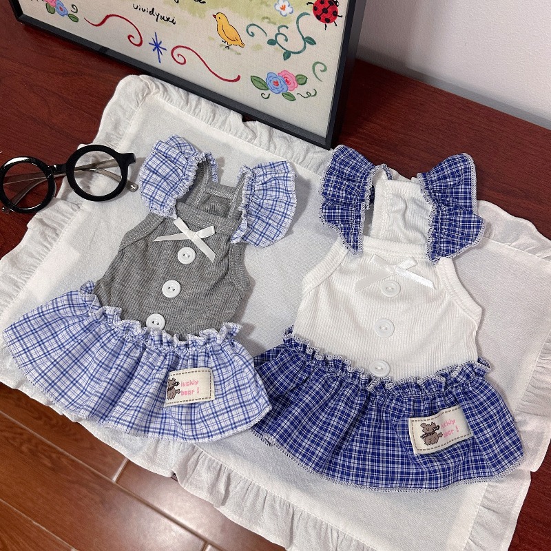 Pet Dress Summer Vest Checkere - Lace Teddy Lingerie 리뷰 및 가격
