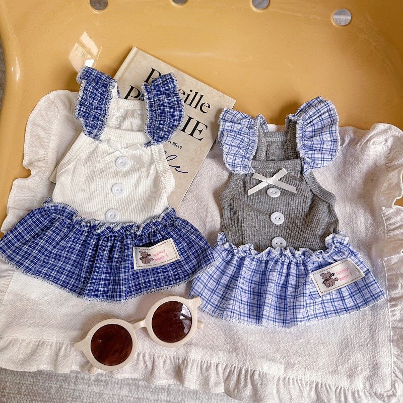 Pet Dress Summer Vest Checkere - Lace Teddy Lingerie 리뷰 및 가격