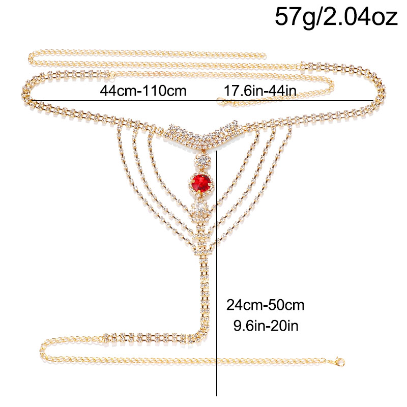 Crystal Rhinestone Body Chain  - Thong Bikini Women 리뷰 및 가격