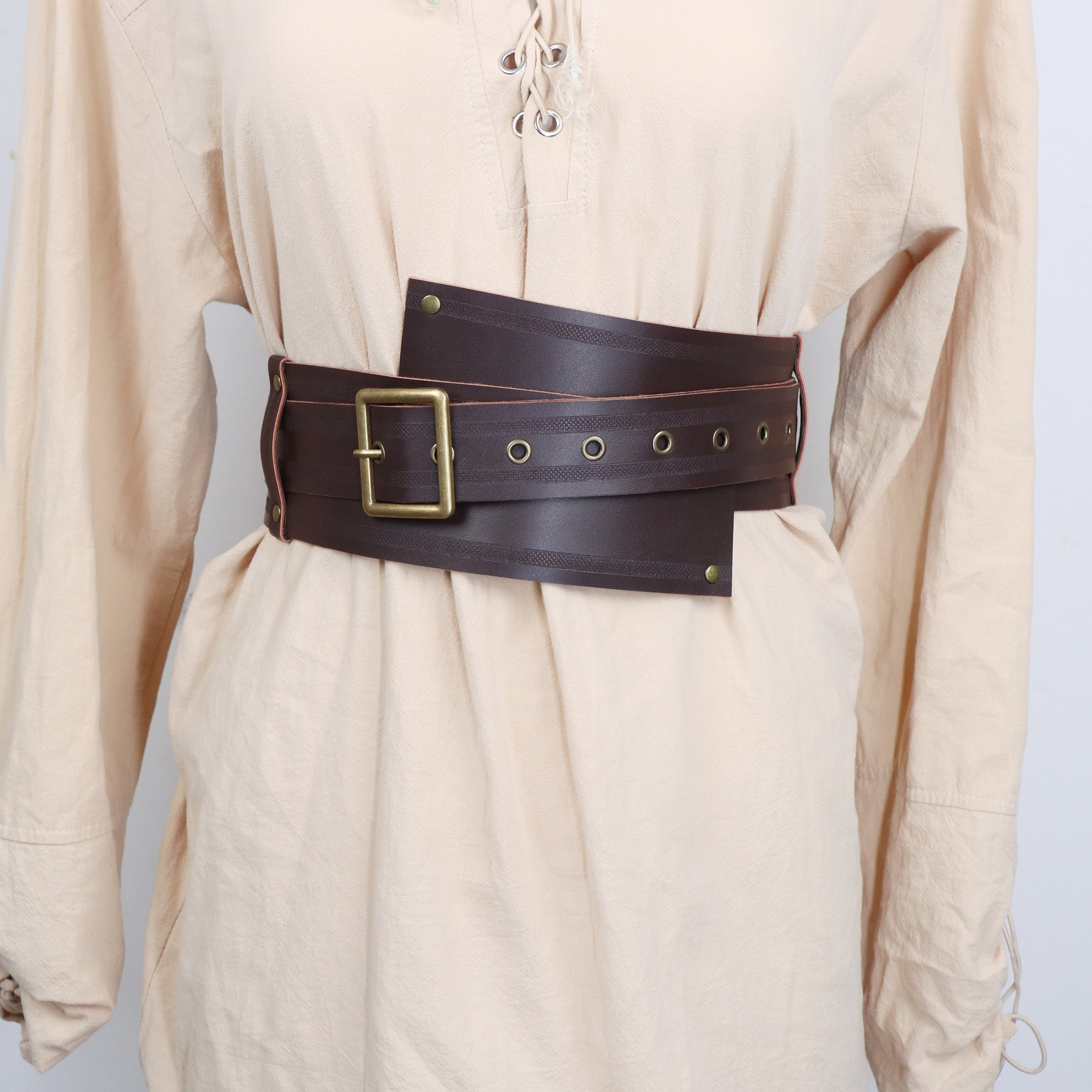 Viking Faux Leather Lace-up Wa - Corset Waist Cinch 리뷰 및 가격