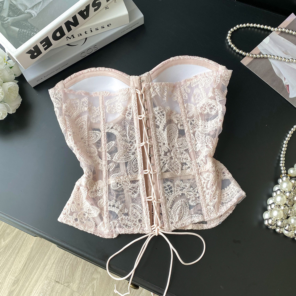 Floral Embroidery Sexy Club Co - Strapless Bra Backless 리뷰 및 가격