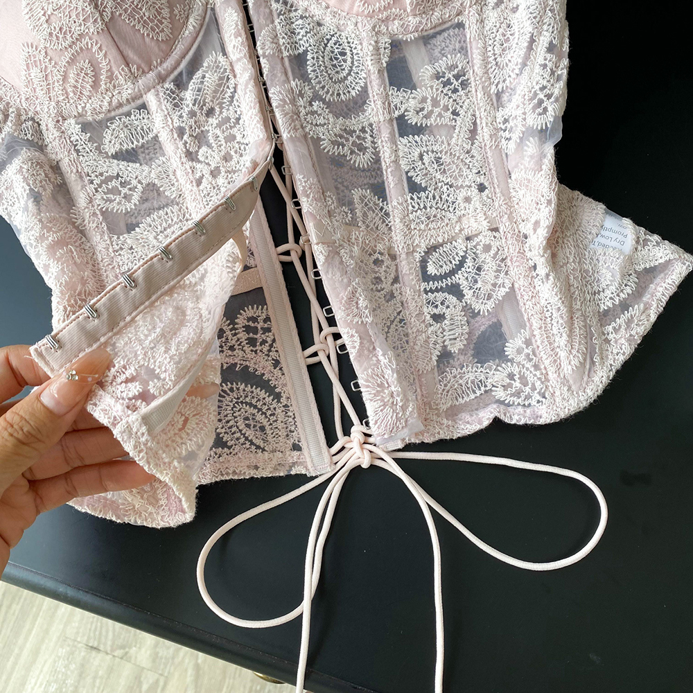 Floral Embroidery Sexy Club Co - Strapless Bra Backless 리뷰 및 가격