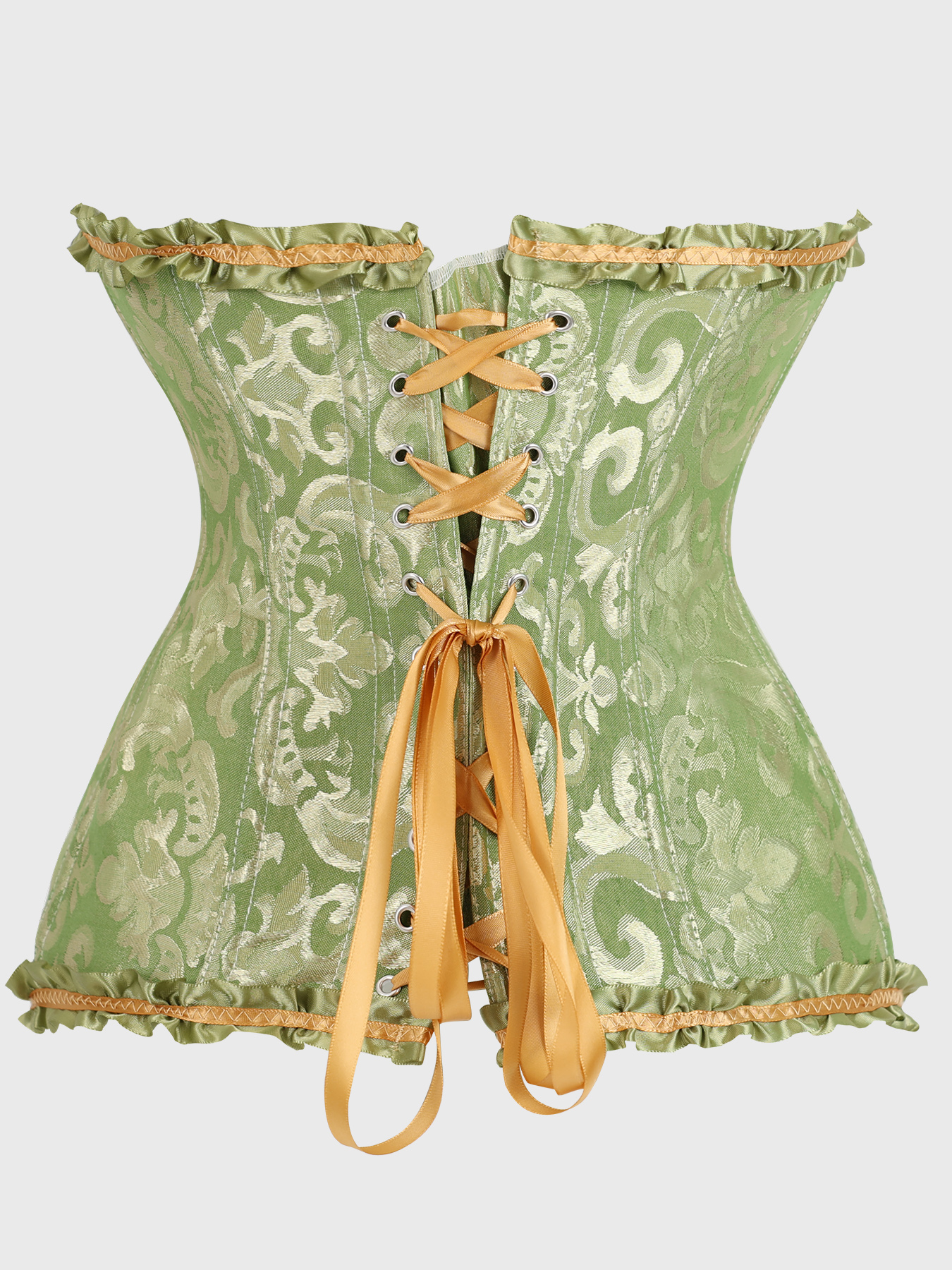 Olive Green Victorian Brocade  - Corset Waist Cinch 리뷰 및 가격