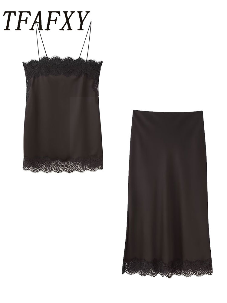 TFAFXY Vintage Casual Women Br - Cami Top Lace 리뷰 및 가격