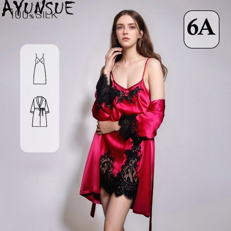 AYUNSUE 100% Genuine Silk Nigh - Robe Silk Women 리뷰 및 가격