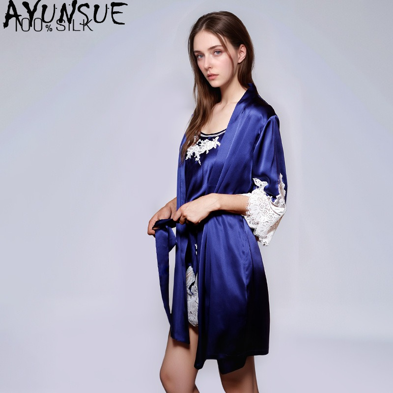 AYUNSUE 100% Genuine Silk Nigh - Robe Silk Women 리뷰 및 가격