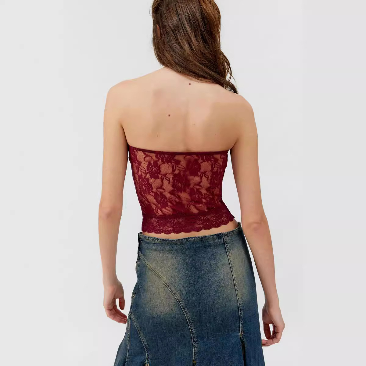 Y2k Coquette Boho Strapless Cr - Strapless Bra Backless 리뷰 및 가격