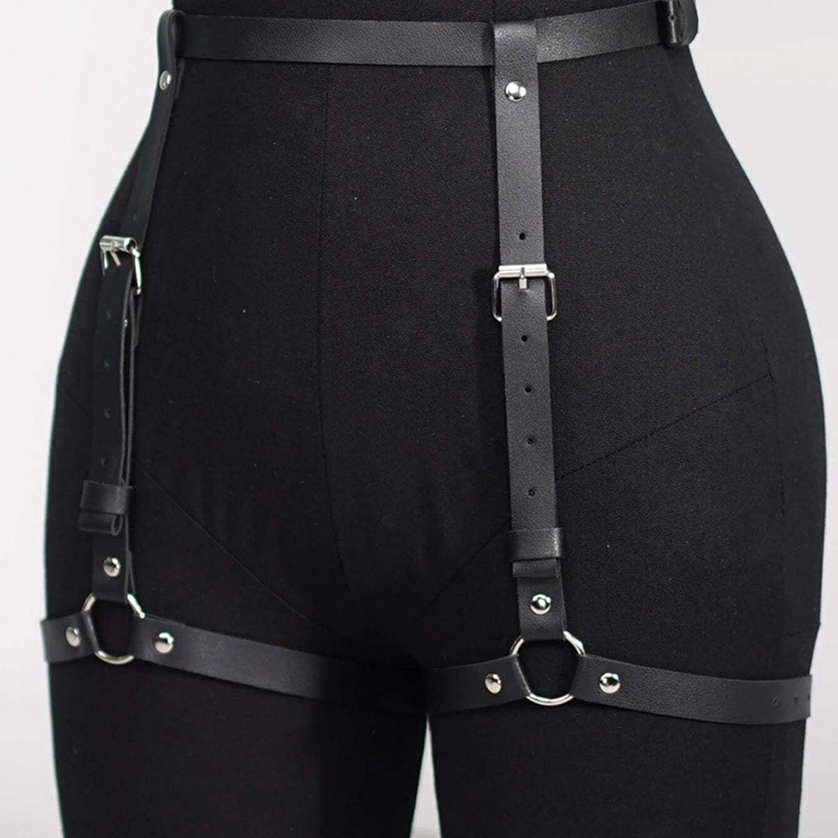Oth Punk PU Leather Full Waist - Garter Belt Set 리뷰 및 가격