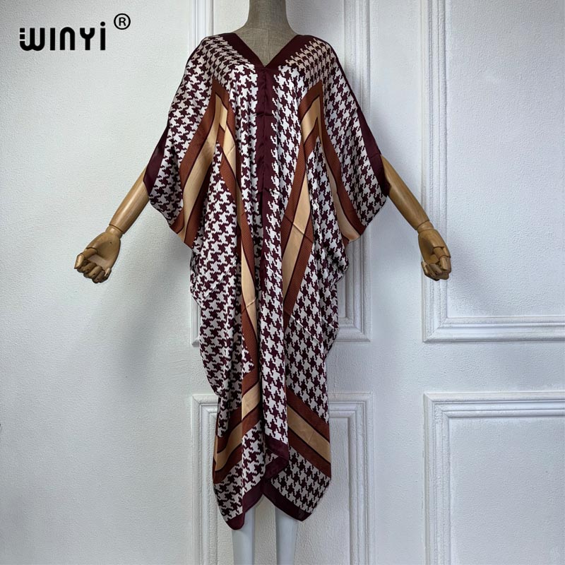 WINYI Summer african V-neck dr - Robe Silk Women 리뷰 및 가격