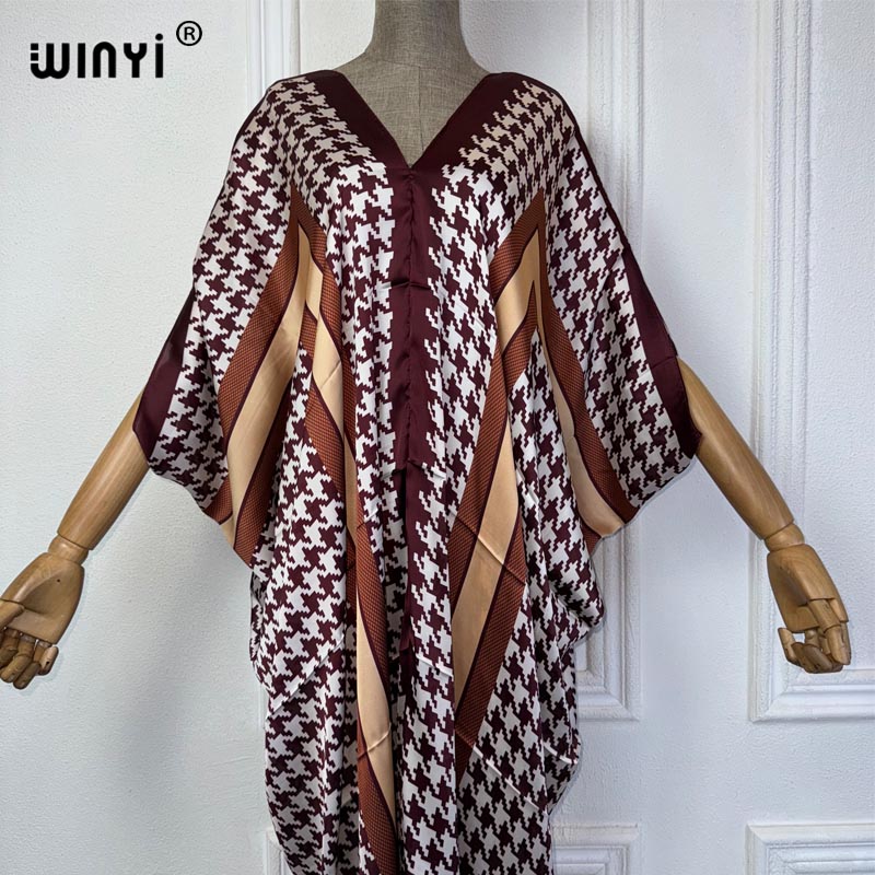 WINYI Summer african V-neck dr - Robe Silk Women 리뷰 및 가격