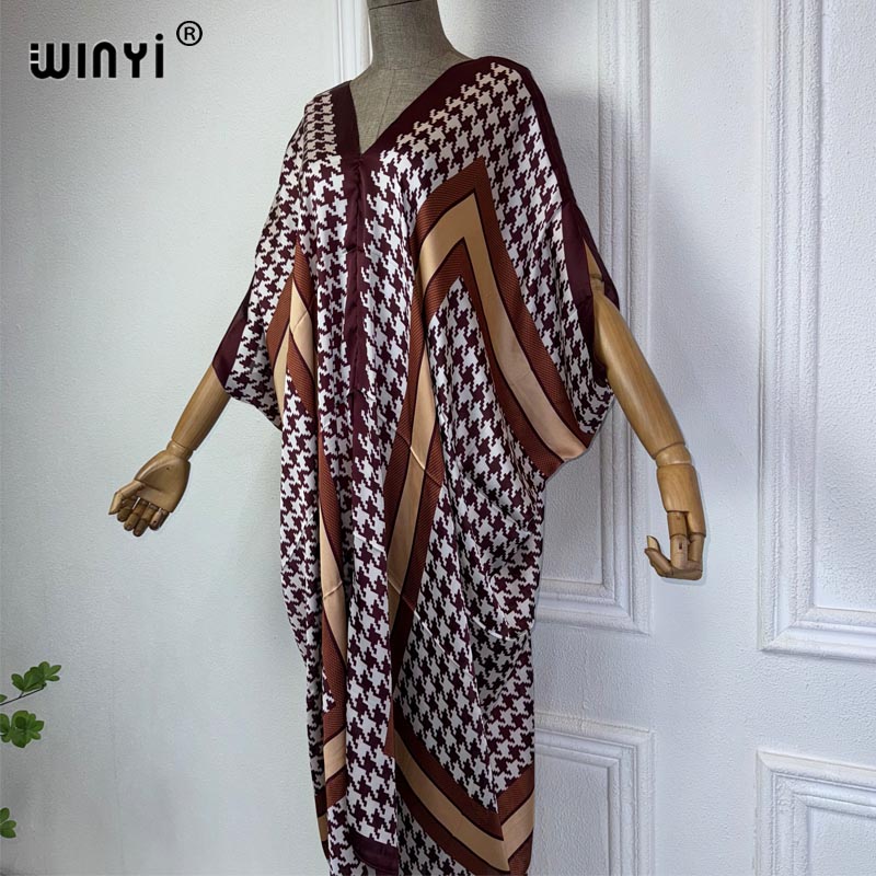 WINYI Summer african V-neck dr - Robe Silk Women 리뷰 및 가격