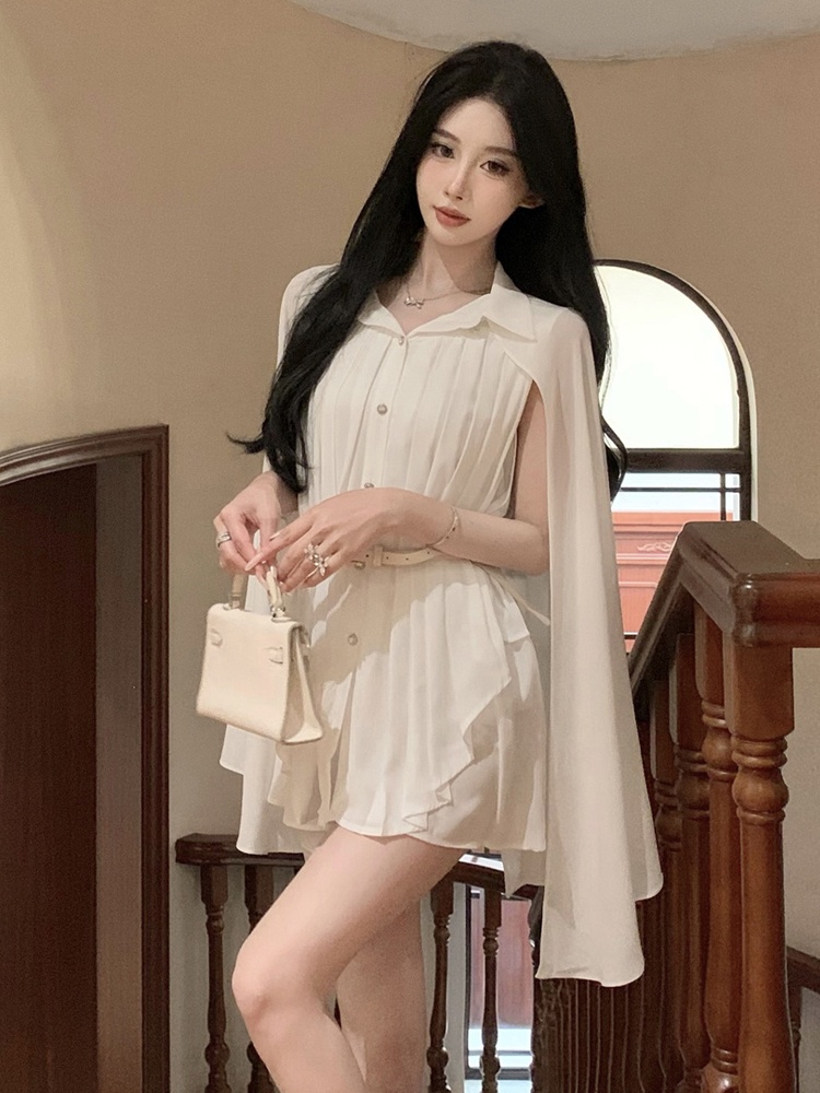 Elegant White Shawl Collar Ple - Corset Waist Cinch 리뷰 및 가격