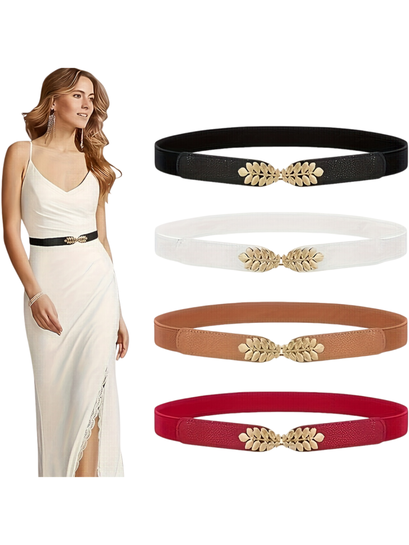 Women's Simple Design Leaf-Sha - Corset Waist Cinch 리뷰 및 가격