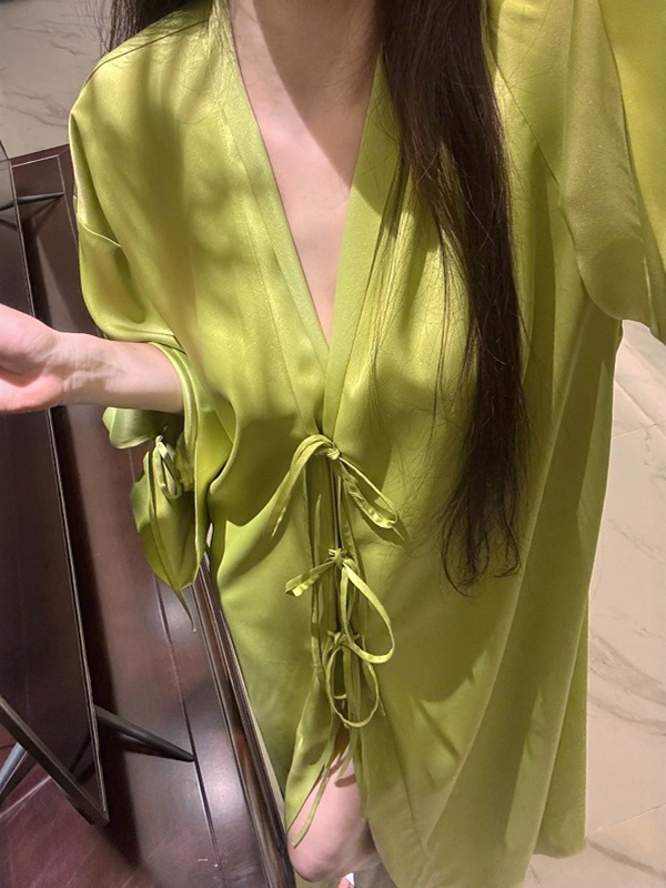 Lightweight Long Sleeve Ice Si - Robe Silk Women 리뷰 및 가격