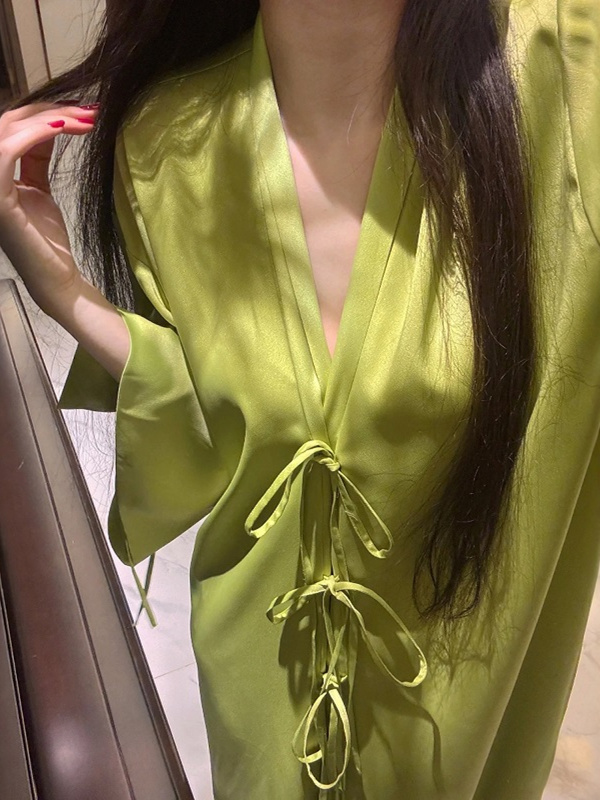 Lightweight Long Sleeve Ice Si - Robe Silk Women 리뷰 및 가격