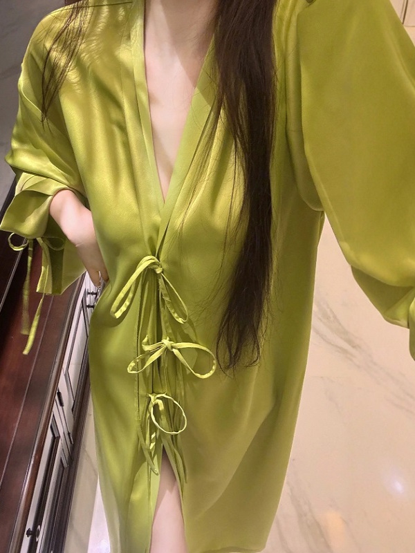 Lightweight Long Sleeve Ice Si - Robe Silk Women 리뷰 및 가격