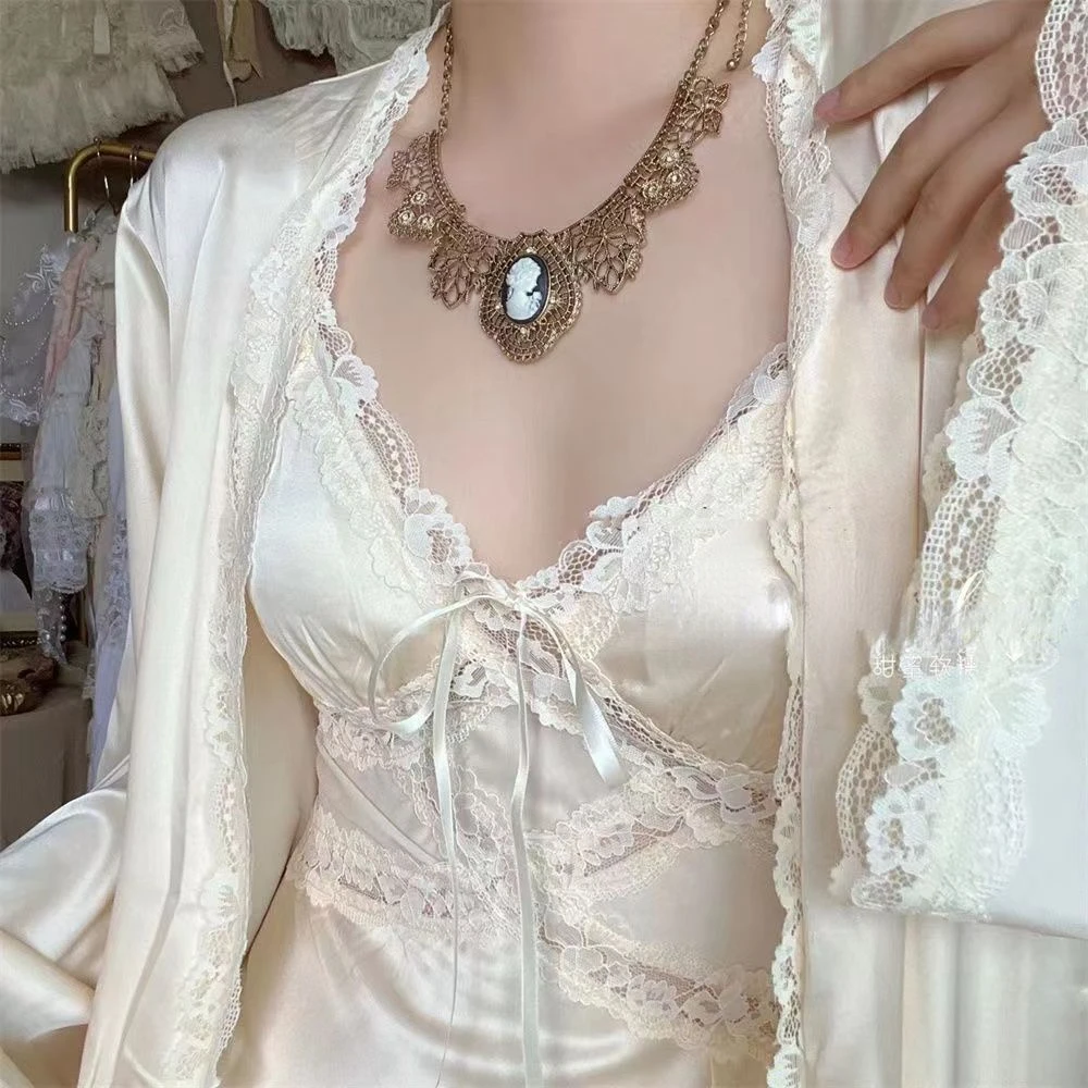 Silk Robe Gown Sets Women Gent - Robe Silk Women 리뷰 및 가격